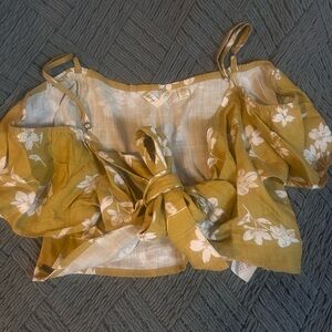 Billabong Mustard Floral Top